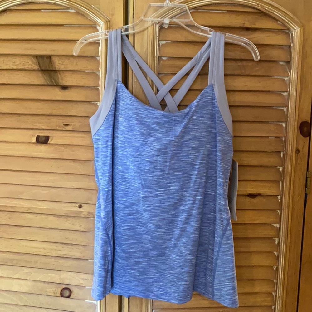 Lucy Fitness tank periwinkle sz XL yoga tennis